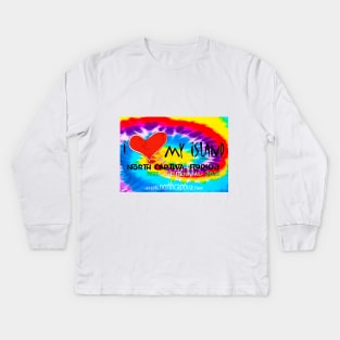 Tie Dye Classic I Love My Island Logo for Centennial Kids Long Sleeve T-Shirt